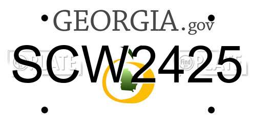 SCW2425 Georgia License Plate