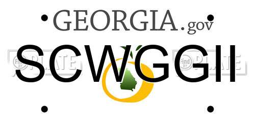 SCWGGII Georgia License Plate