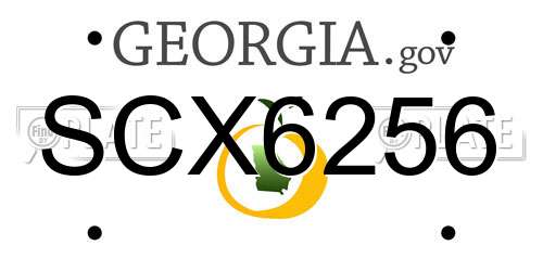 SCX6256 Georgia License Plate