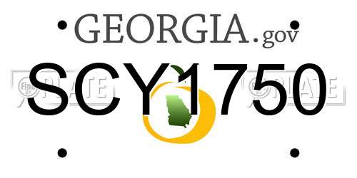 SCY1750 Georgia License Plate