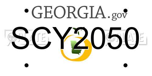 SCY2050 Georgia License Plate