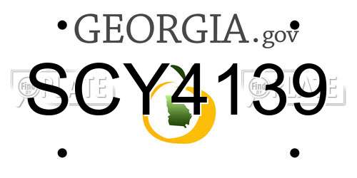 SCY4139 Georgia License Plate