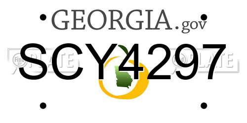 SCY4297 Georgia License Plate