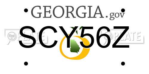 SCY56Z Georgia License Plate