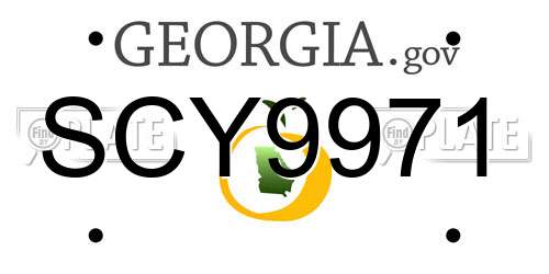 SCY9971 Georgia License Plate