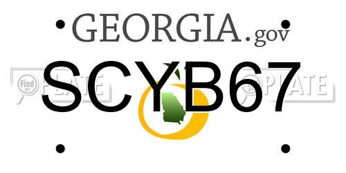 SCYB67 Georgia License Plate