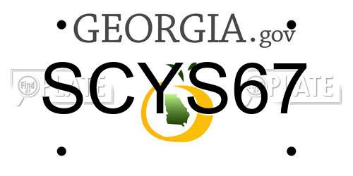 SCYS67 Georgia License Plate