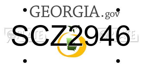 SCZ2946 Georgia License Plate