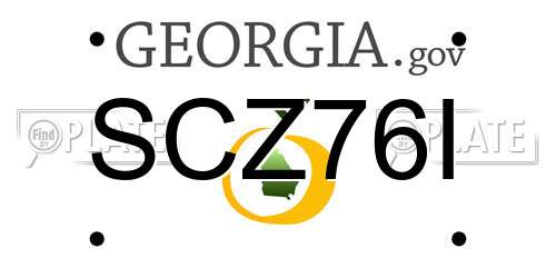 SCZ76I Georgia License Plate