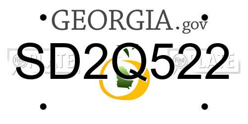 SD2Q522 Georgia License Plate