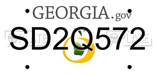 SD2Q572 Georgia License Plate
