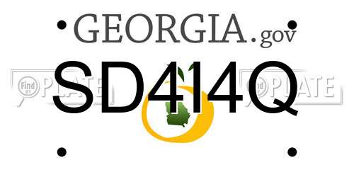 SD4I4Q Georgia License Plate