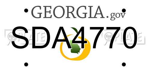 SDA4770 Georgia License Plate