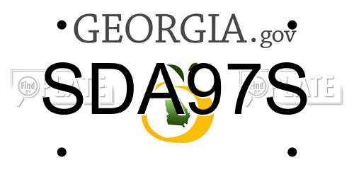 SDA97S Georgia License Plate