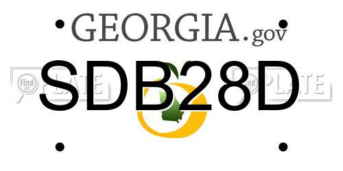SDB28D Georgia License Plate