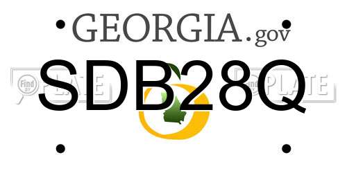 SDB28Q Georgia License Plate