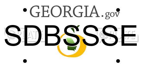 SDBSSSE Georgia License Plate