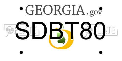 SDBT80 Georgia License Plate