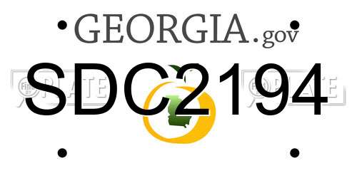 SDC2194 Georgia License Plate