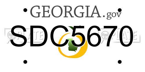 SDC5670 Georgia License Plate
