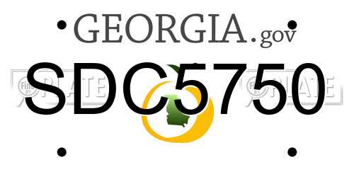 SDC5750 Georgia License Plate
