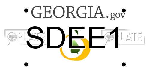 SDEE1 Georgia License Plate