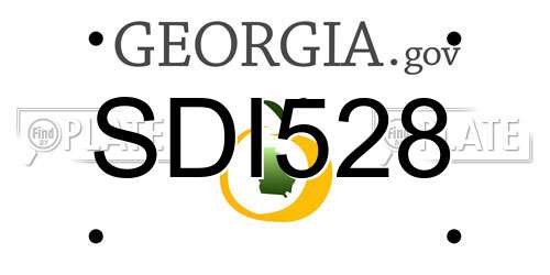 SDI528 Georgia License Plate