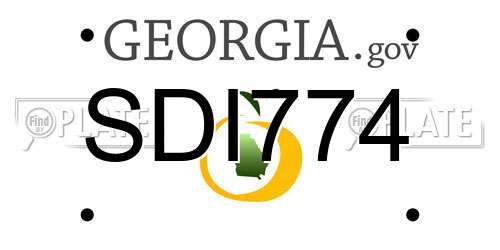 SDI774 Georgia License Plate