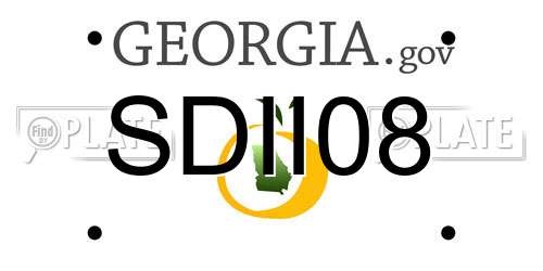 SDII08 Georgia License Plate