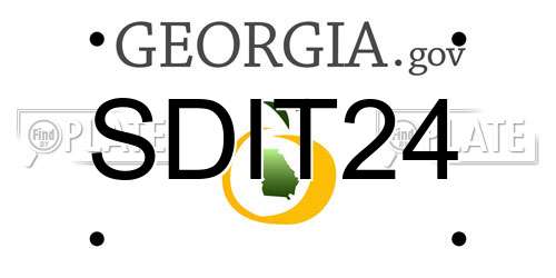 SDIT24 Georgia License Plate
