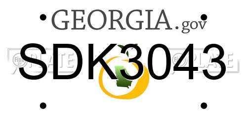 SDK3043 Georgia License Plate