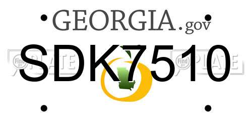 SDK7510 Georgia License Plate