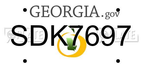 SDK7697 Georgia License Plate