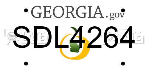 SDL4264 Georgia License Plate
