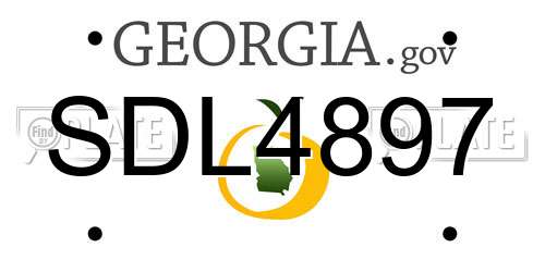 SDL4897 Georgia License Plate