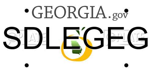 SDLEGEG Georgia License Plate