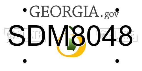 SDM8048 Georgia License Plate
