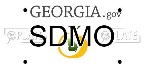 SDMO Georgia License Plate