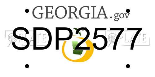 SDP2577 Georgia License Plate