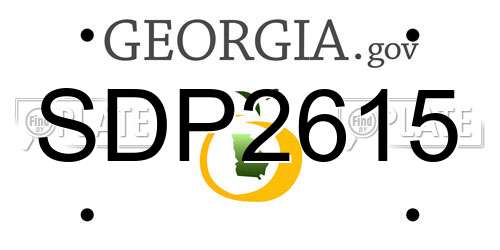 SDP2615 Georgia License Plate