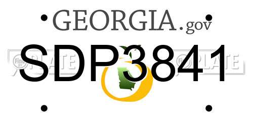 SDP3841 Georgia License Plate