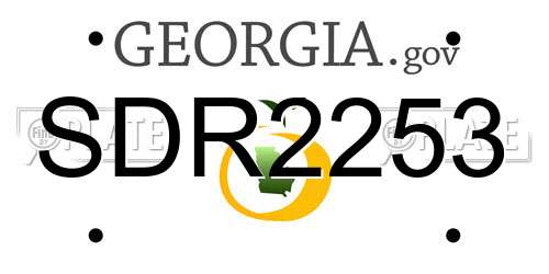 SDR2253 Georgia License Plate