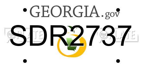 SDR2737 Georgia License Plate