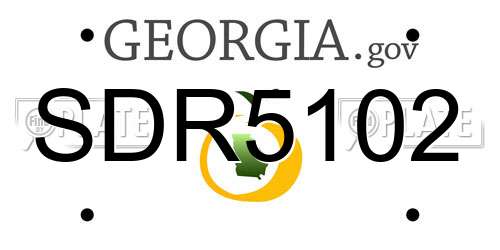 SDR5102 Georgia License Plate