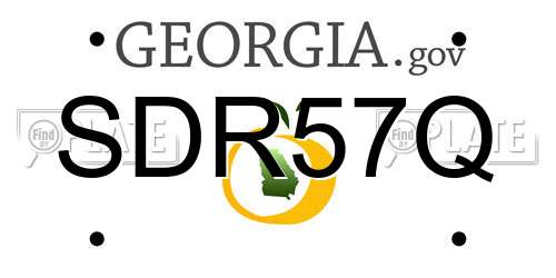 SDR57Q Georgia License Plate