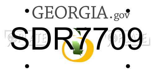 SDR7709 Georgia License Plate