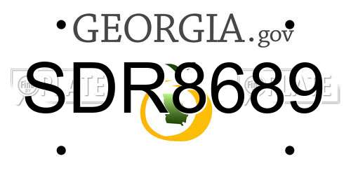 SDR8689 Georgia License Plate