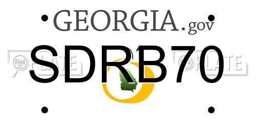 SDRB70 Georgia License Plate