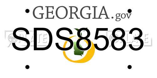SDS8583 Georgia License Plate