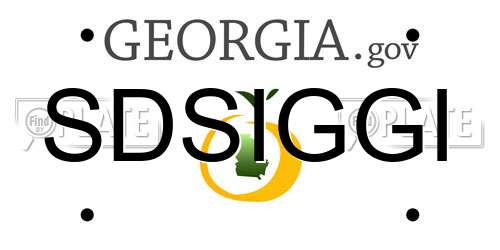 SDSIGGI Georgia License Plate